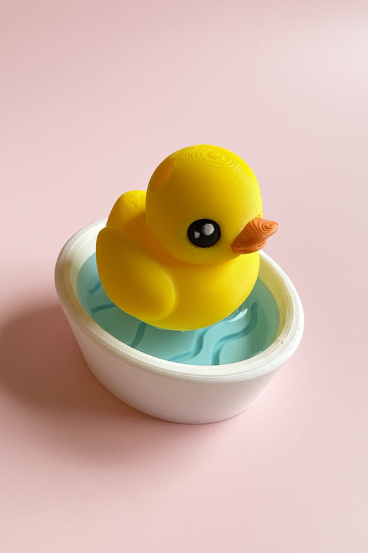 Söt Badanka i Balja Nyckelring - Kawaii Fidget Clicker
