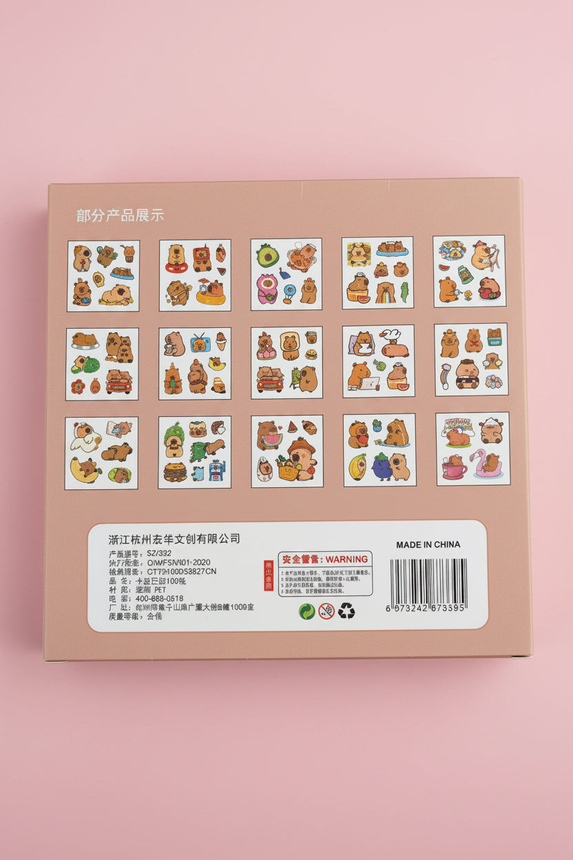 100-pack Capybara Kawaii Stickers