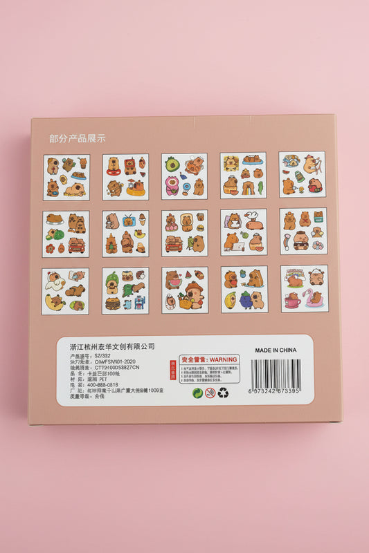 100-pack Capybara Kawaii Stickers