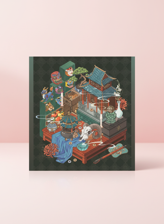 3d Sticker Scene- Room - Pink Panda Style product photo