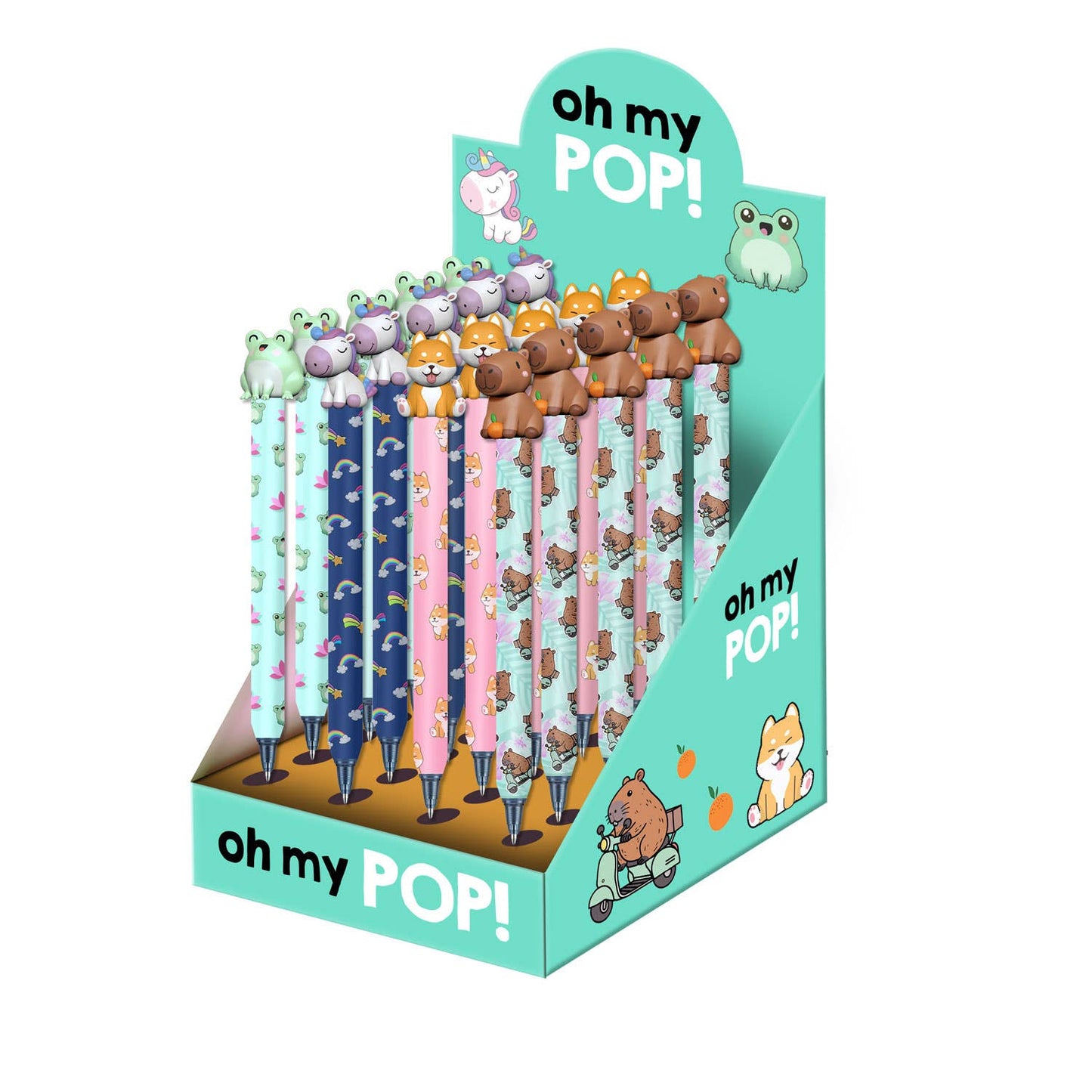 Oh My Pop Raderbar Gelpenna med Kawaii 3D-Dekoration