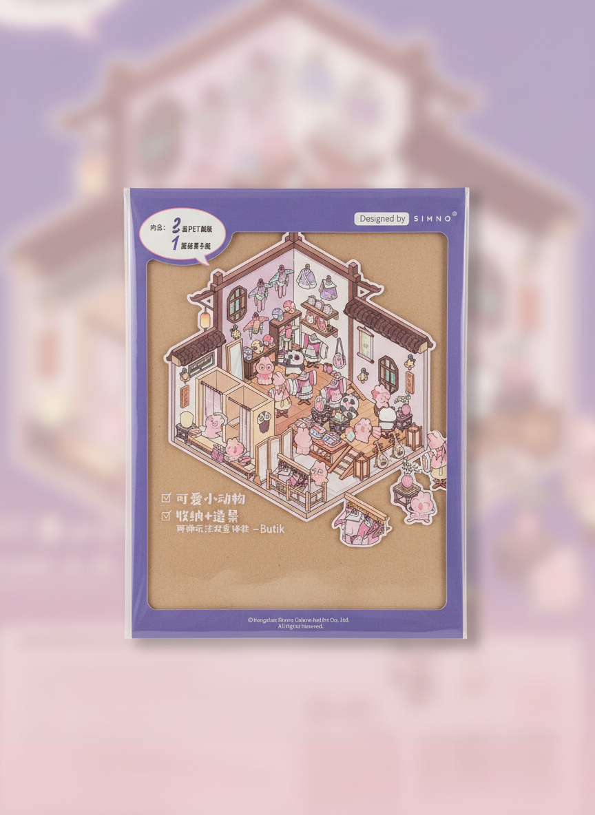 3d Sticker Scene-Butik - Pink Panda Style product photo