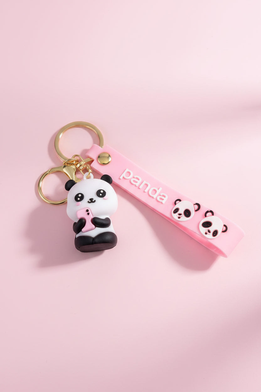 Söt Panda Nyckelring - Kawaii Accessoar för Väskor & Nycklar