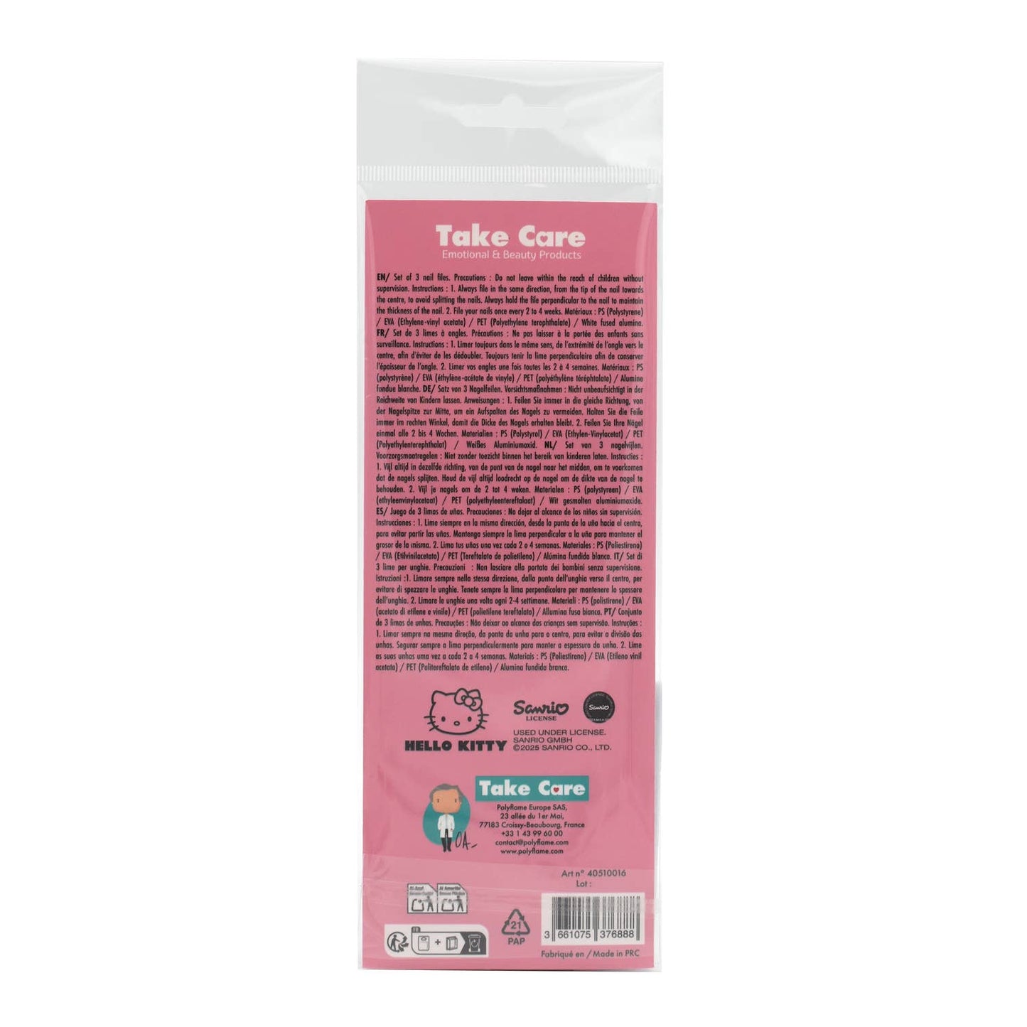 Set med 3 Hello Kitty nagelfilar