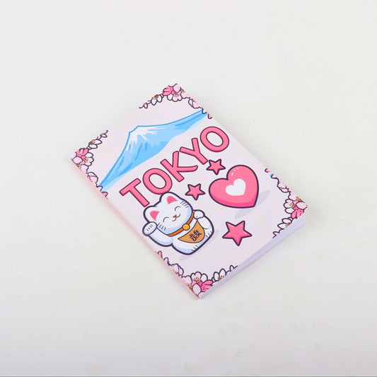 Kawaii Tokyo Anteckningsbok 14x21 cm – 80 vita sidor, 100 g papper