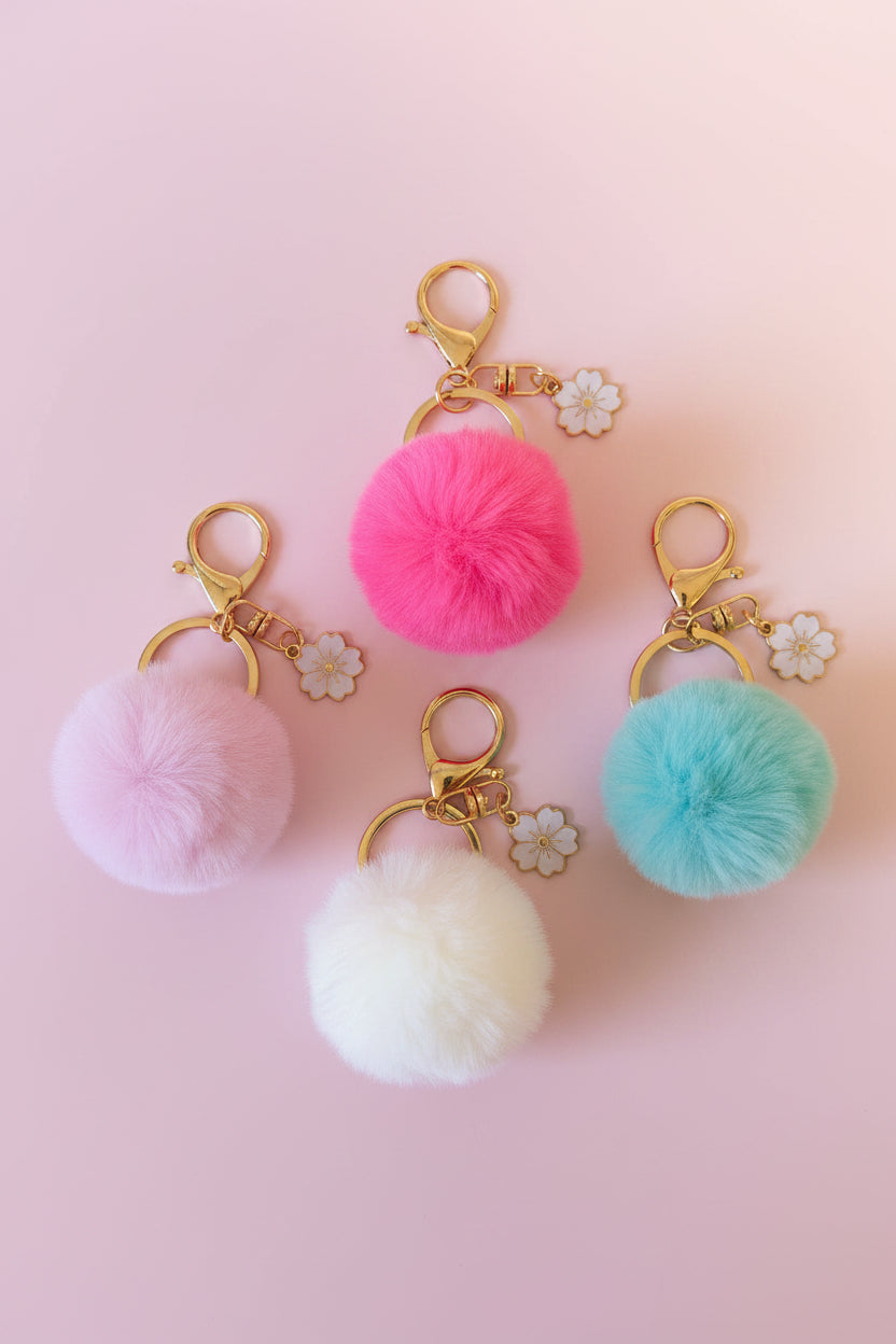 Nyckelring Fluffig boll