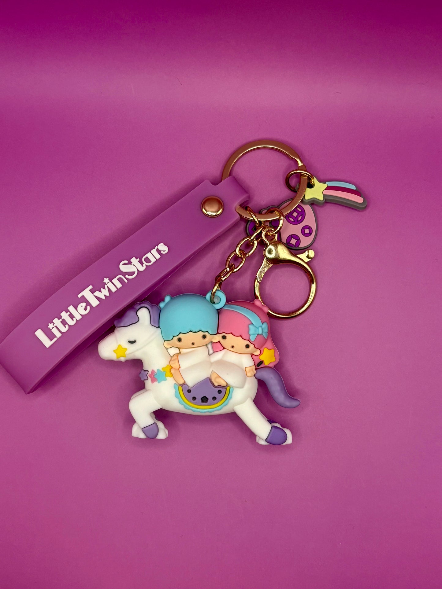 Sanrio Little Twin Stars Nyckelring - Kawaii Accessoar för Fans av Kiki & Lala