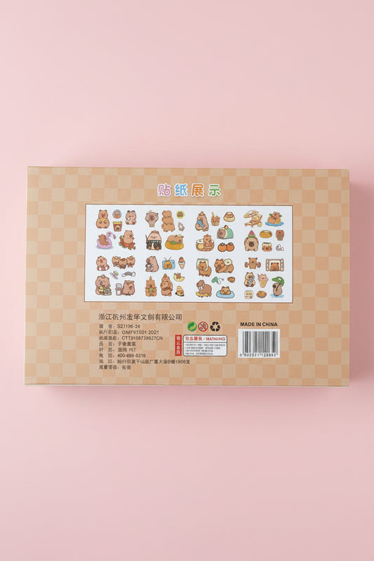Kawaii Pysselset Capybara – Stickers & Tejp