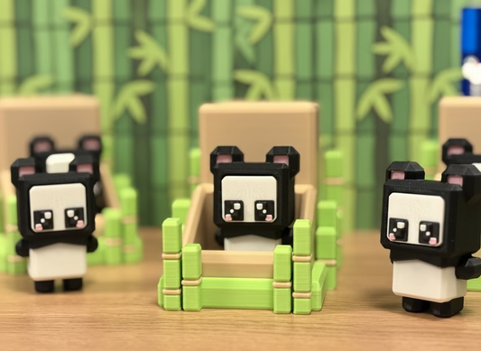 Sött Panda Pennställ med Clickers