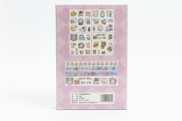 Pysselset kawaii Lila - Washitejp & stickers