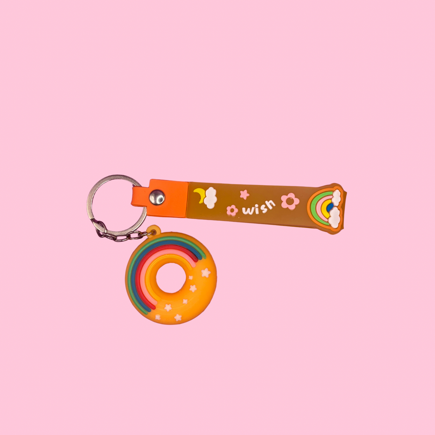 Nyckelring Regnbåge Orange - Kawaii Väskhänge & Accessoar för Nycklar