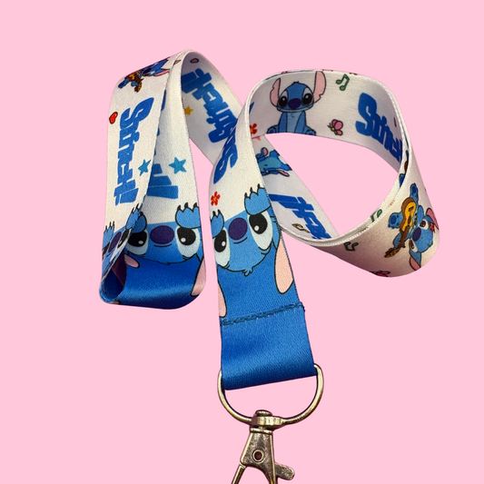 Nyckelband Stitch 45cm - Blå/Vit Accessoar för Stitch-fans