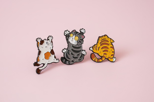 Pin - Orange katt (baksida)
