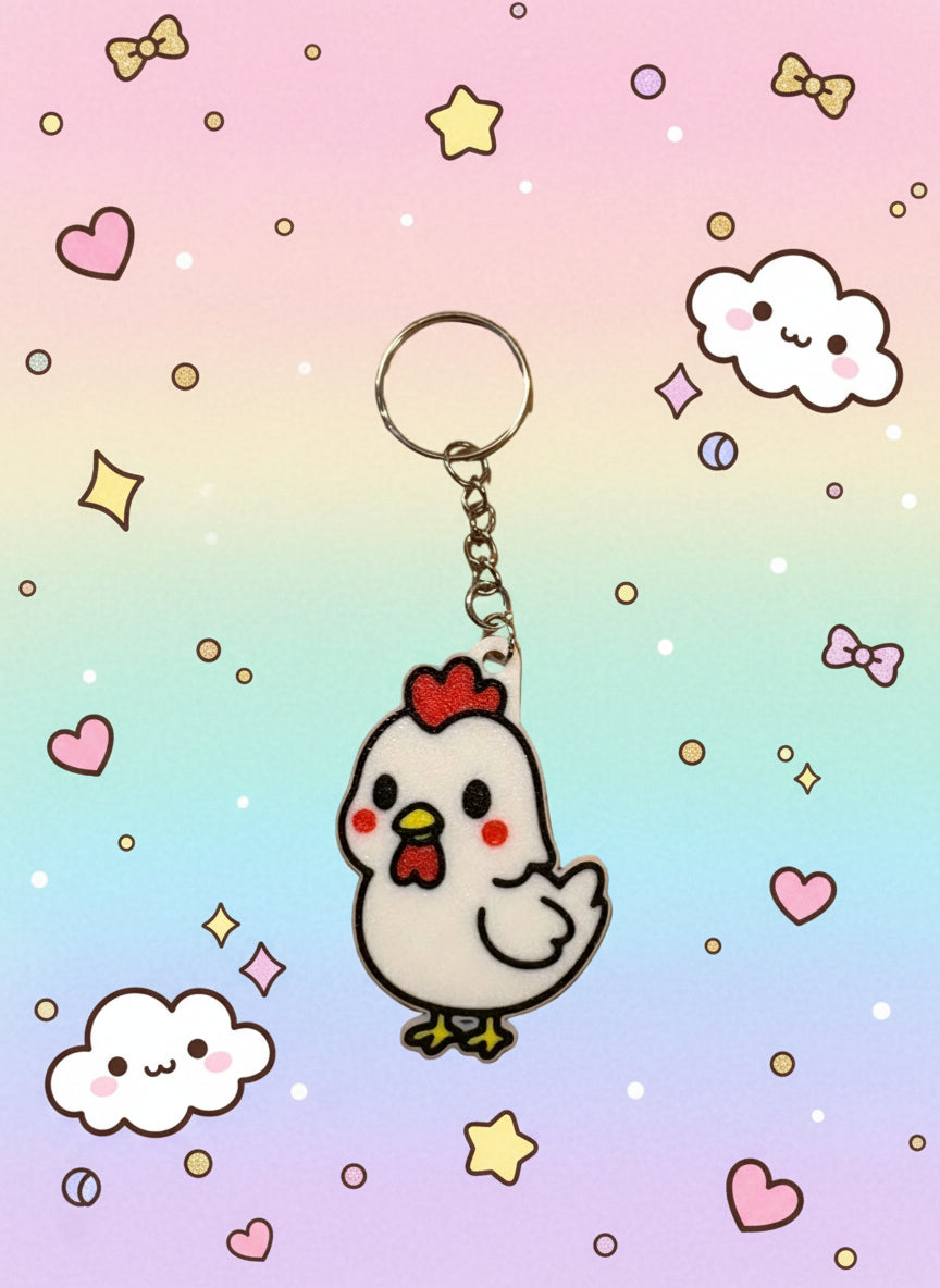 Nyckelring Söt Kawaii Kyckling - Höna Design ToreGresdal