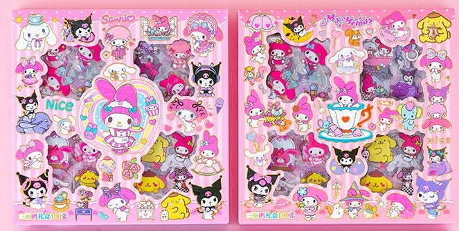 100-pack My Melody/Kuromi Kawaii Stickers