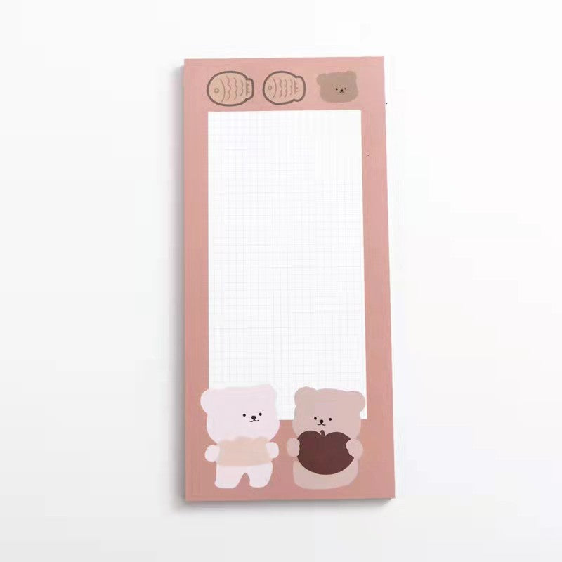 "Söta Notepads Björnar - 6.5x14.5cm Kawaii Anteckningsblock"