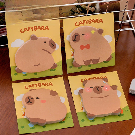 Söta Capybara Post-it lappar - Kawaii Anteckningar för Skola & Kontor