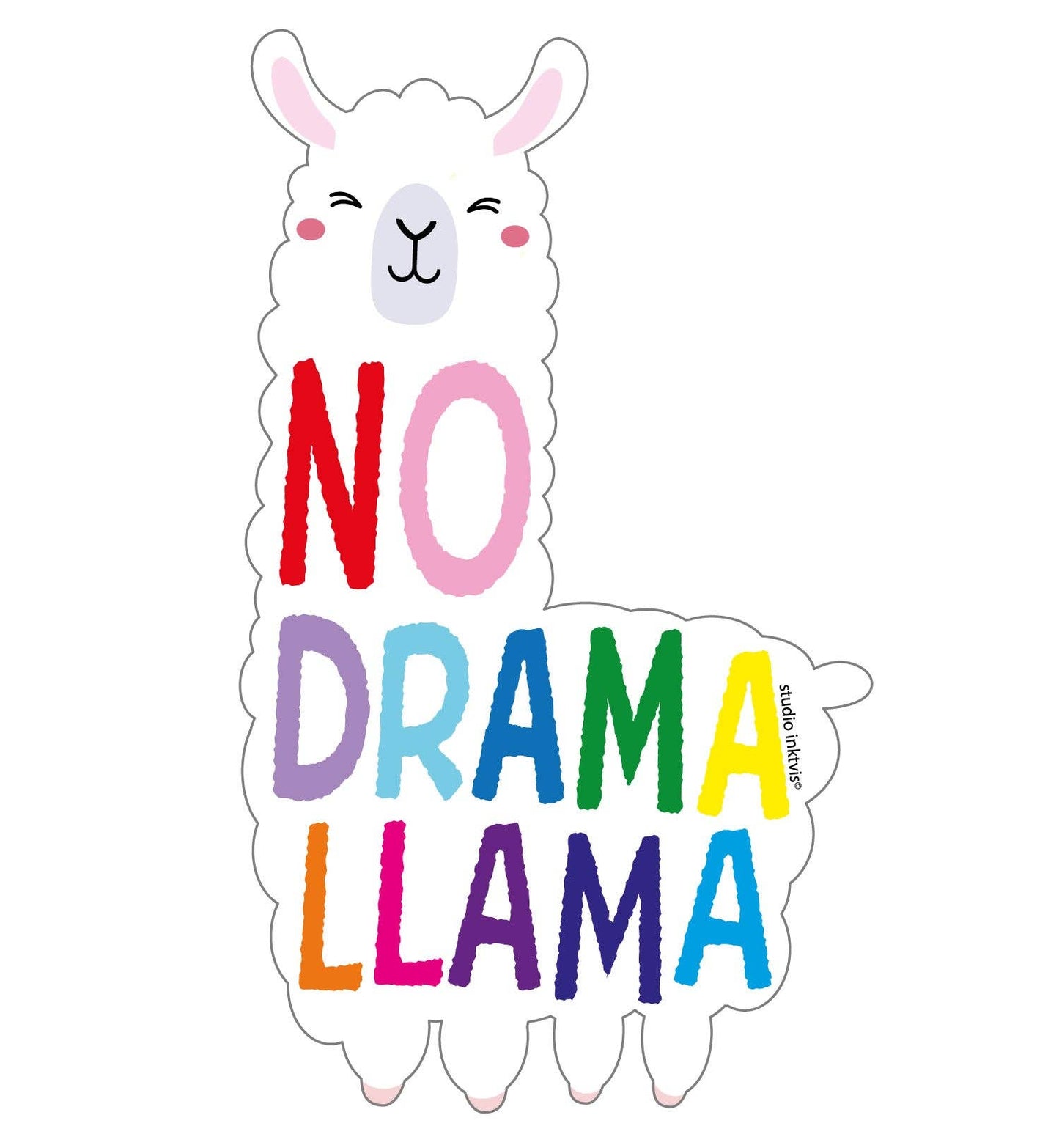 Klistermärke No Drama Lama