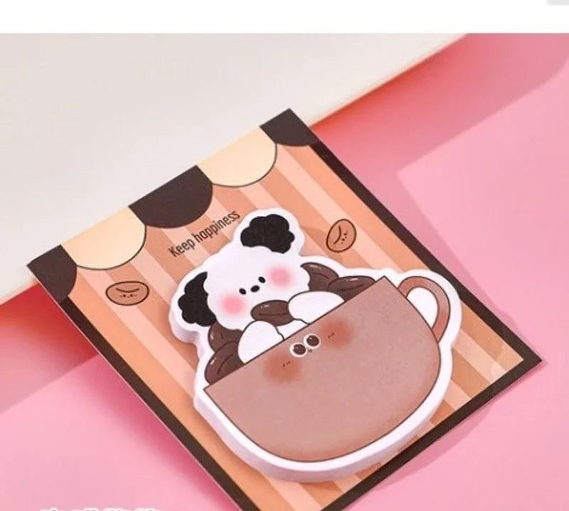 Söta Hund Post-it Lappar - Kawaii Anteckningar för Stationery Lovers