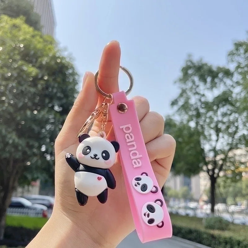 Söt Panda Nyckelring - Kawaii Accessoar för Väskor & Nycklar