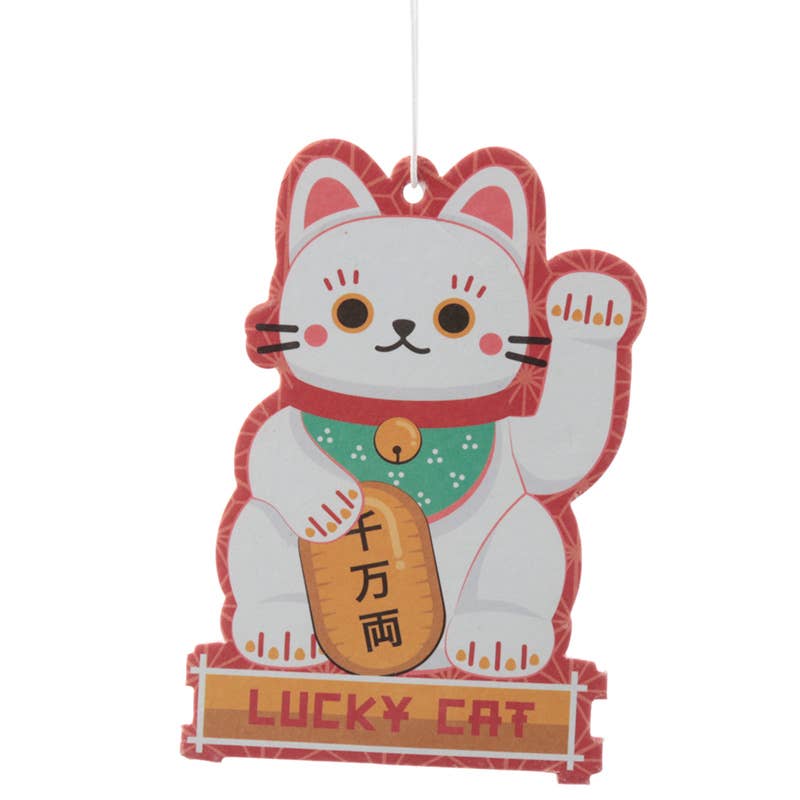 Maneki Neko luftfräschare vit jasmin doft – turkatt japansk design