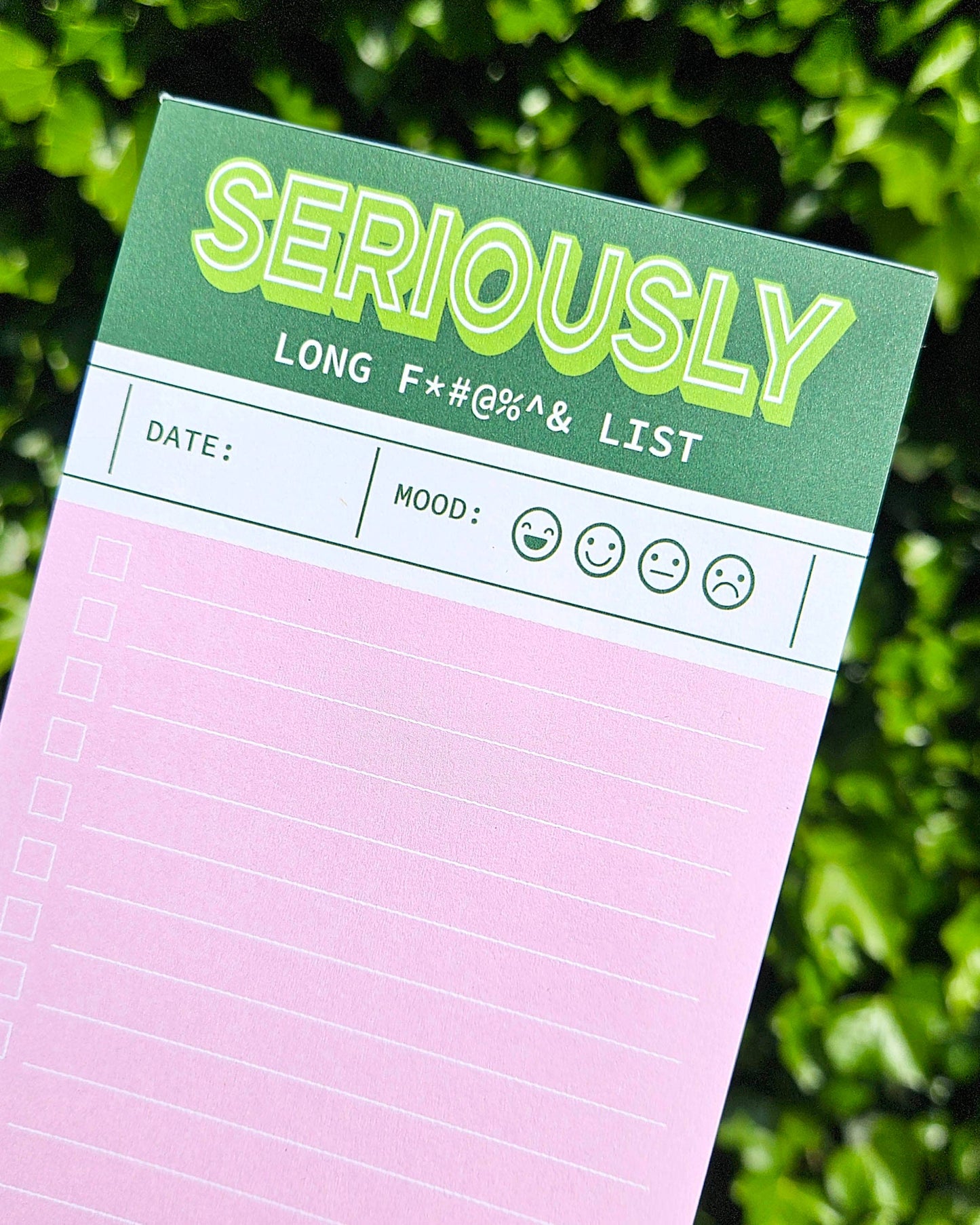 Anteckningsblock - "Serioulsy Long f***** list"