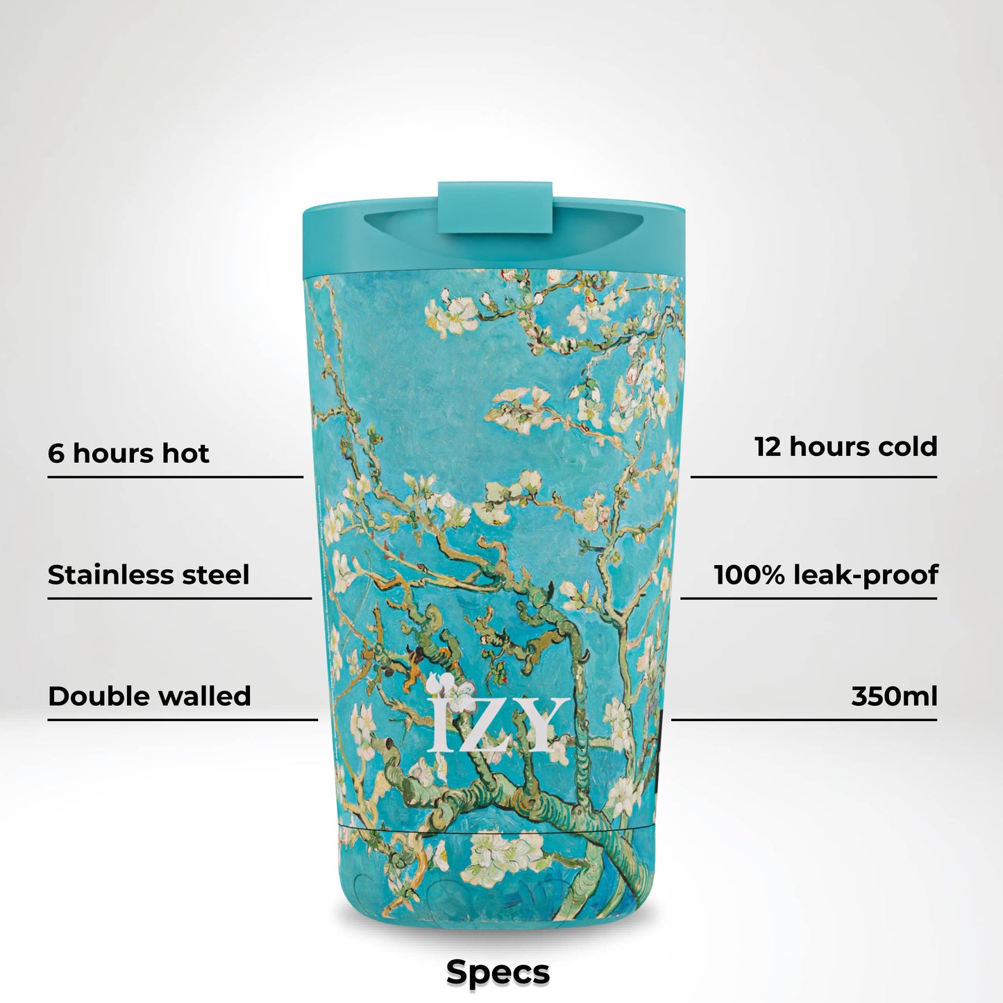 IZY termosmugg med motiv Almond Blossom – isolerad kaffemugg