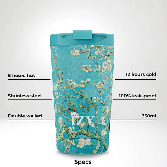 IZY termosmugg med motiv Almond Blossom – isolerad kaffemugg