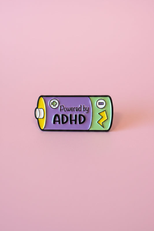 Pin - ”Powered by ADHD”