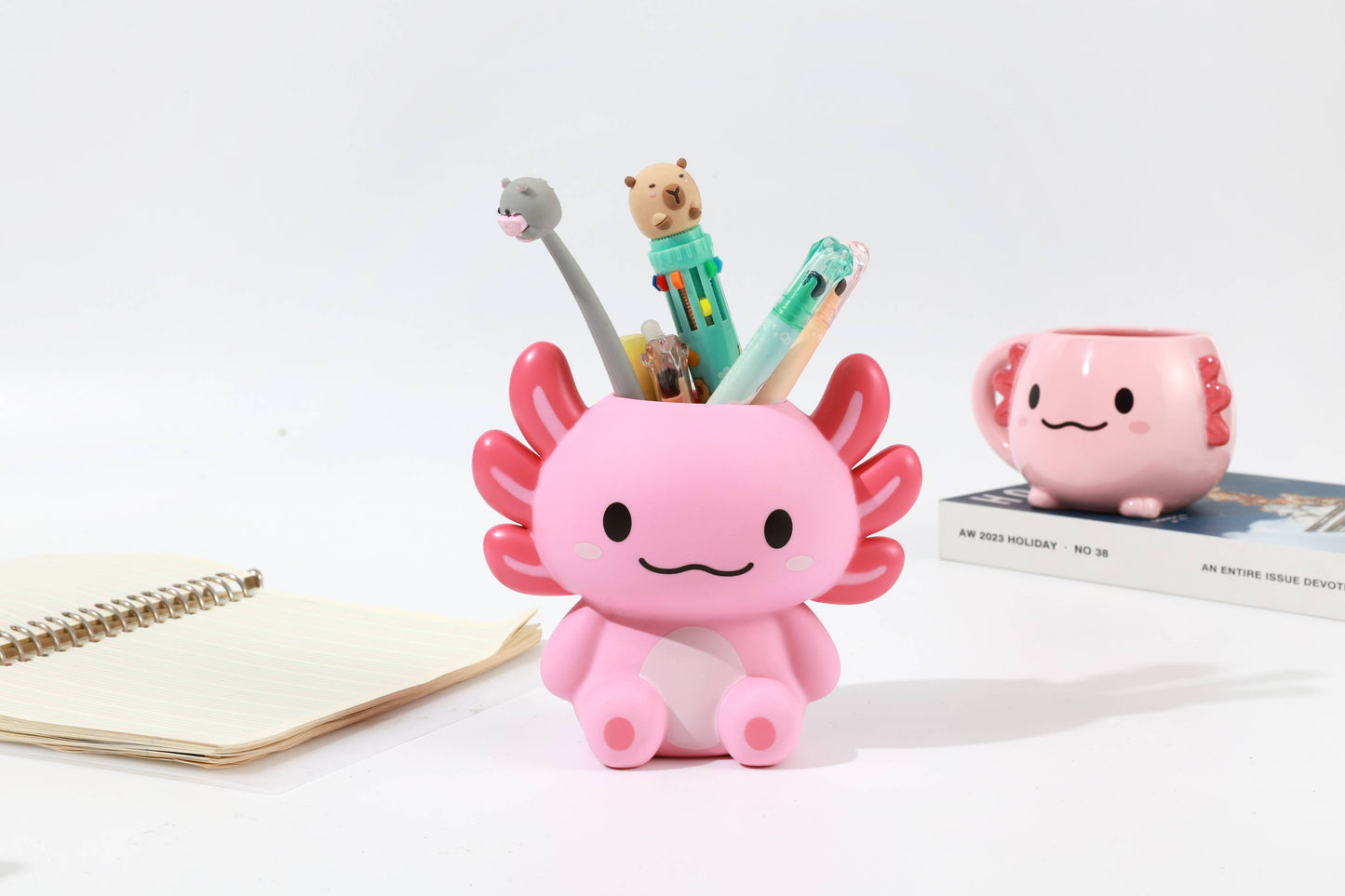 Pennhållare Axolotl Kawaii