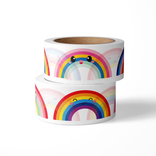 Washi-tejp med regnbågsdesign