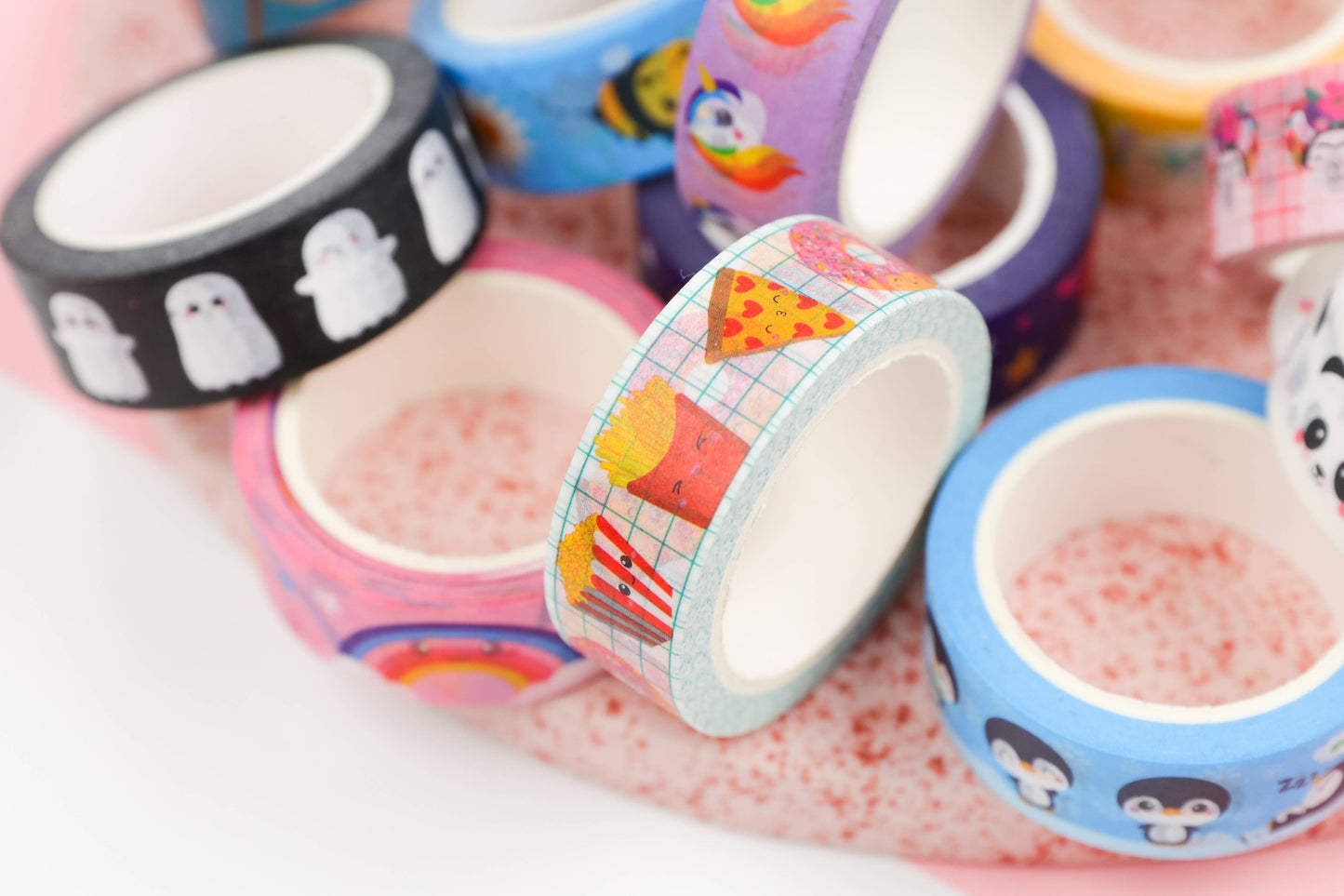 Studio Inktvis Washitejp Snabbmat - Färgglad Pysseltejp för Bullet Journal