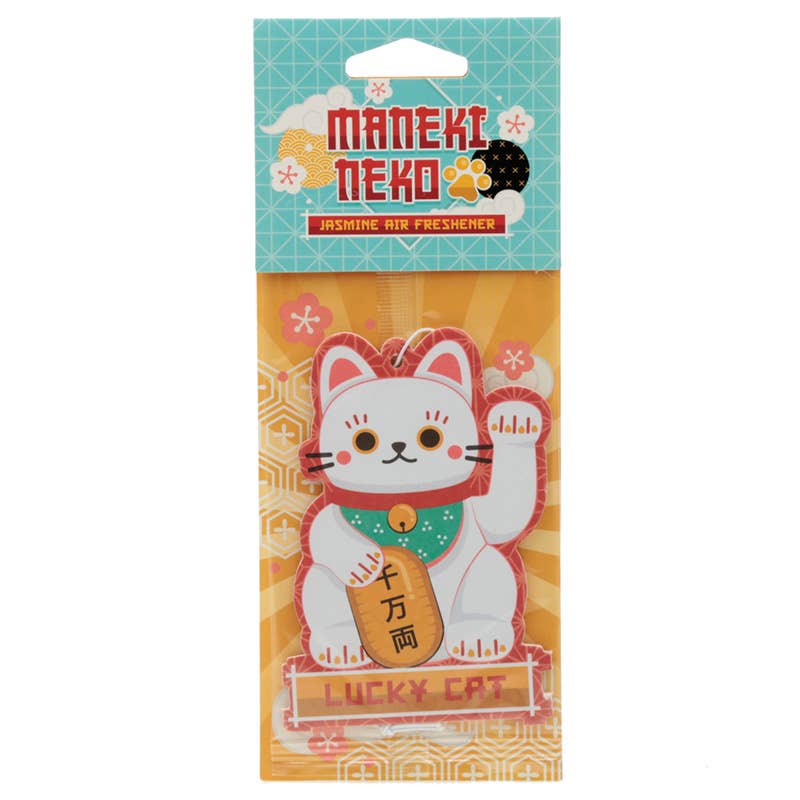 Maneki Neko luftfräschare vit jasmin doft – turkatt japansk design
