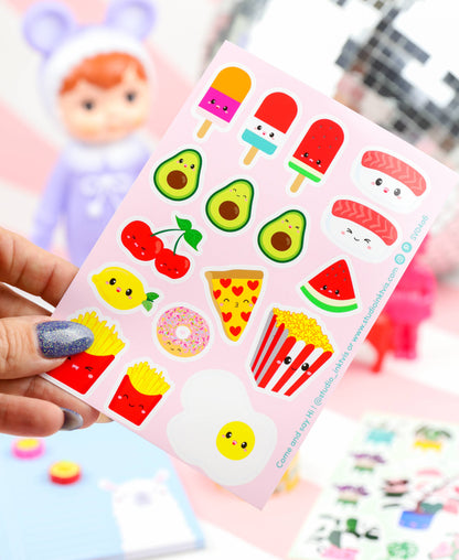 Klistermärken Sushi & Snabbmat – Sött vinylark för dator & vattenflaska