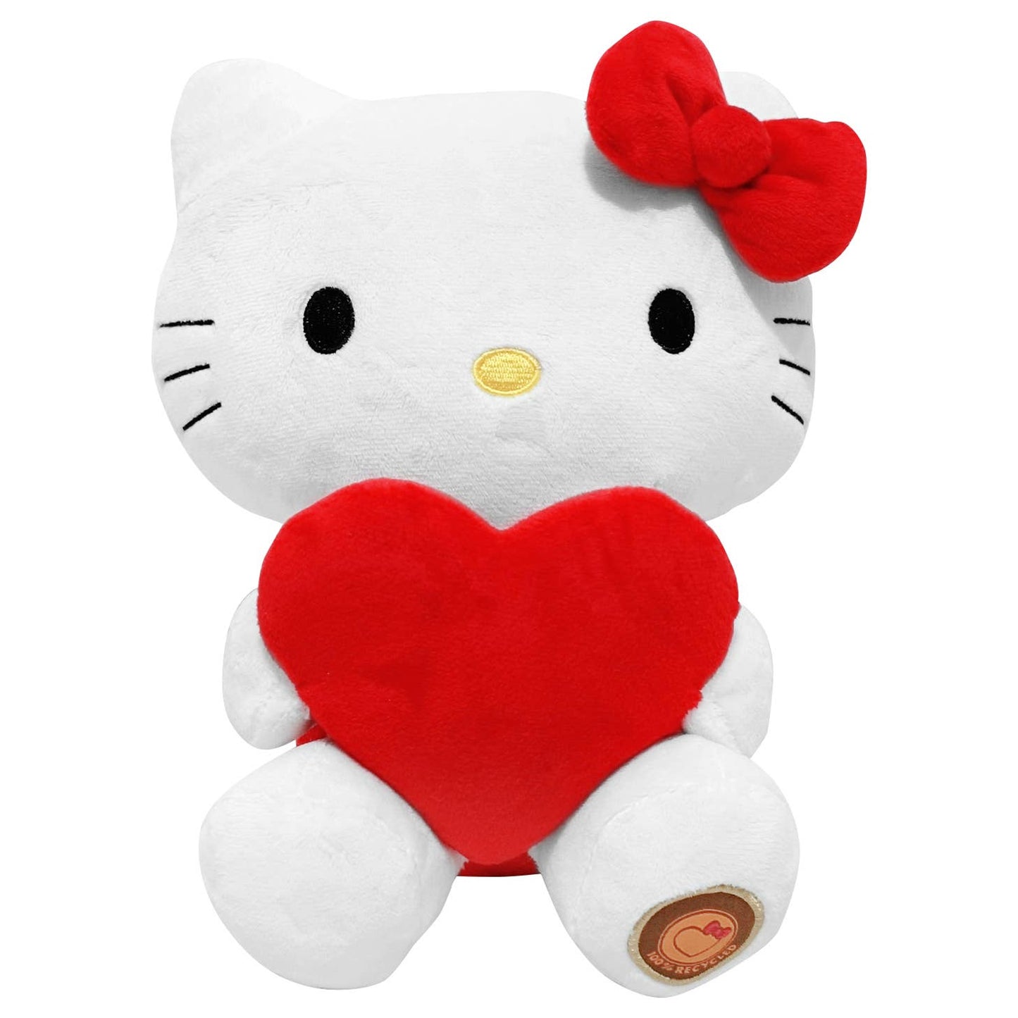 Sanrio Hello Kitty Hjärta - Mjuk Plysch 24cm i Återvunnet Material