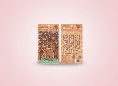 Stickerset Capybara - 6 Ark Stickers - Pink Panda Style product photo