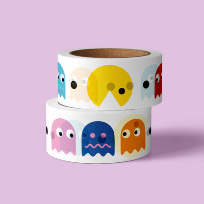 Färgglad Washi Tape Pac Man - Retro Kawaii Tejp för Bullet Journal & Pyssel