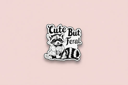 Pin- ”Cute but feral” Tvättbjörn