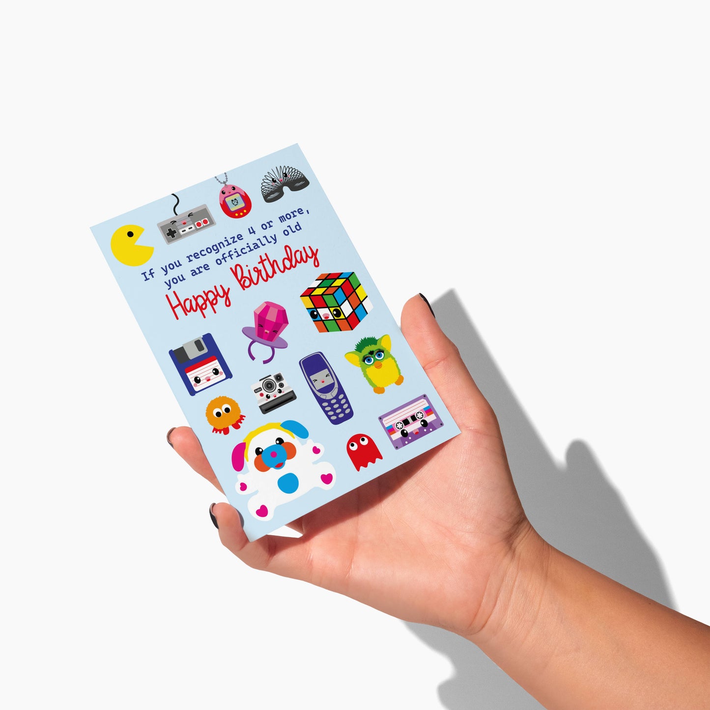 Retro grattiskort 80- och 90-tal – Roligt födelsedagskort med nostalgi!