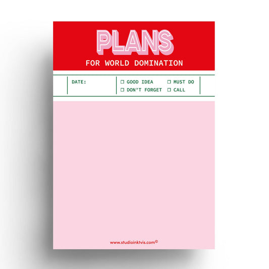 Anteckningsblock A6 – Plans for world domination