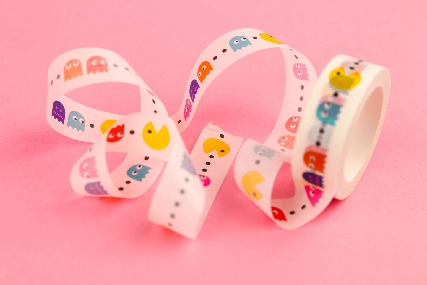 Färgglad Washi Tape Pac Man - Retro Kawaii Tejp för Bullet Journal & Pyssel