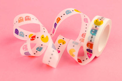 Färgglad Washi Tape Pac Man - Retro Kawaii Tejp för Bullet Journal & Pyssel