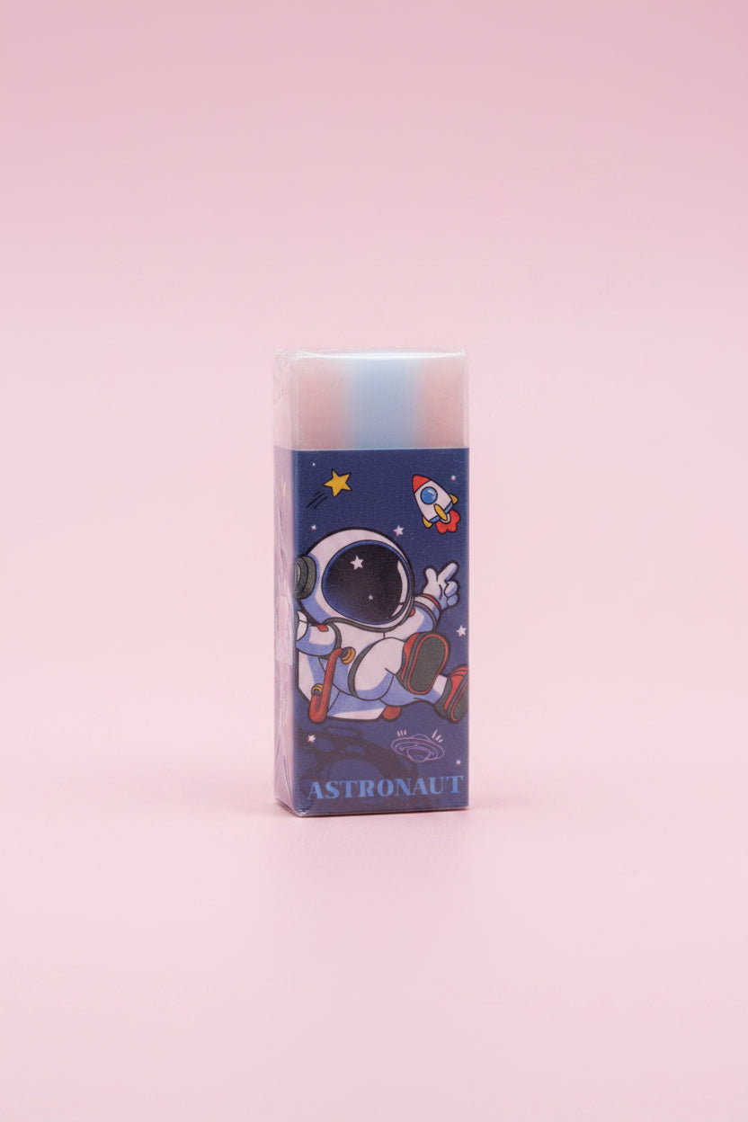 Kawaii astronaut suddgummi - Gulligt skrivbordstillbehör för skola och kontor