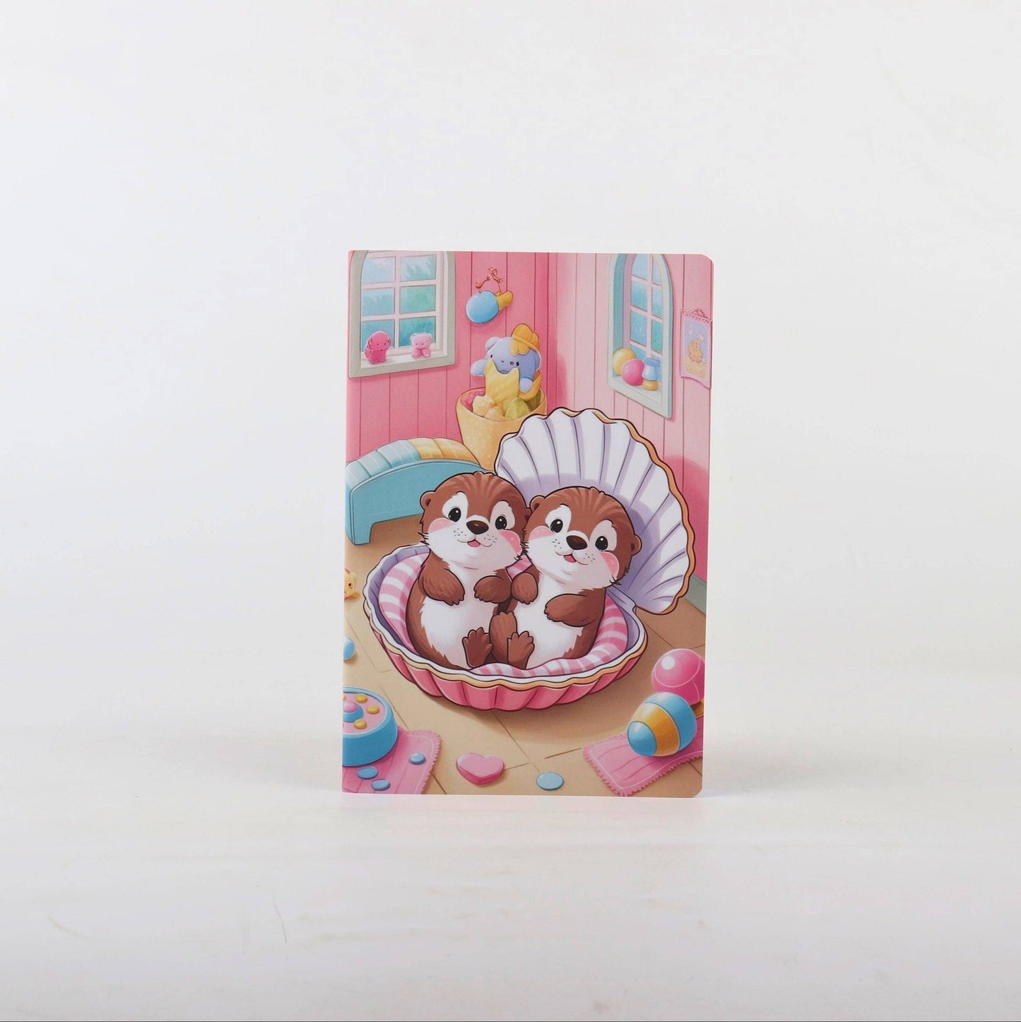 Kawaii anteckningsbok med bävermotiv – Bebisutterbok, 80 sidor