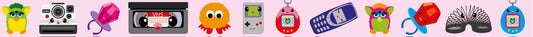 Washi Tejp 90-tal Retro – Furby, Tamagotchi & Nintendo Game Boy (15mm x 10m)