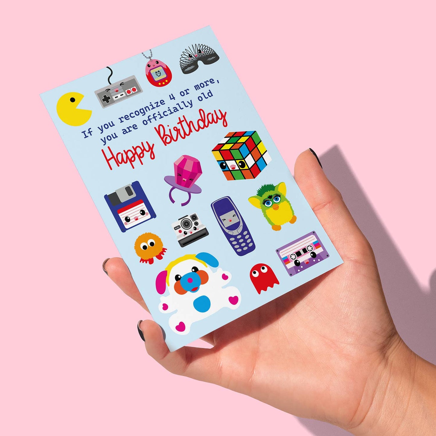 Retro grattiskort 80- och 90-tal – Roligt födelsedagskort med nostalgi!