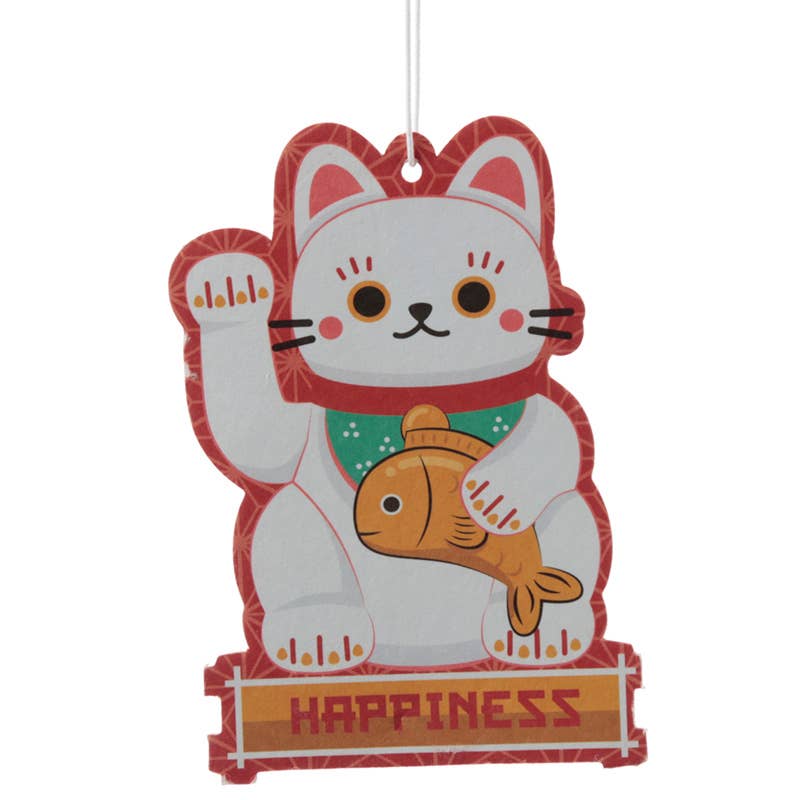 Maneki Neko luftfräschare vit jasmin doft – turkatt japansk design