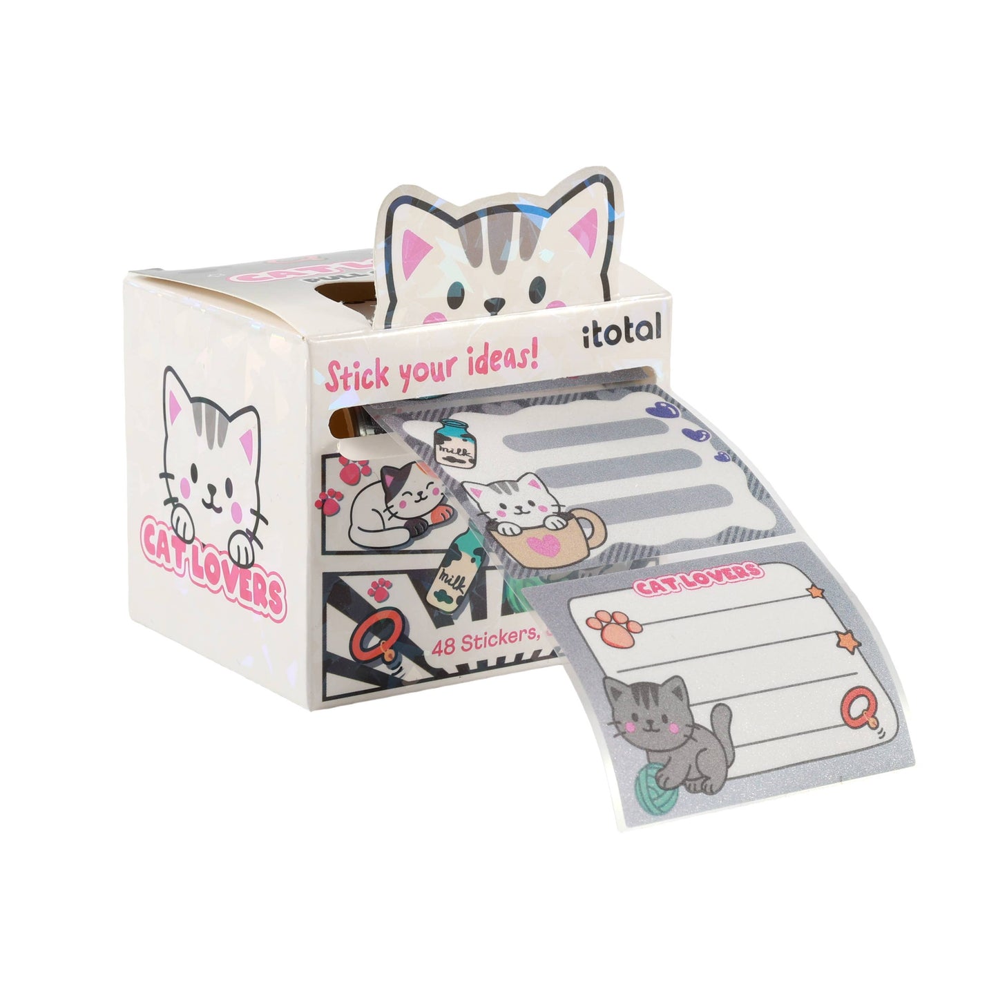 Kawaii stickers etiketter på rulle