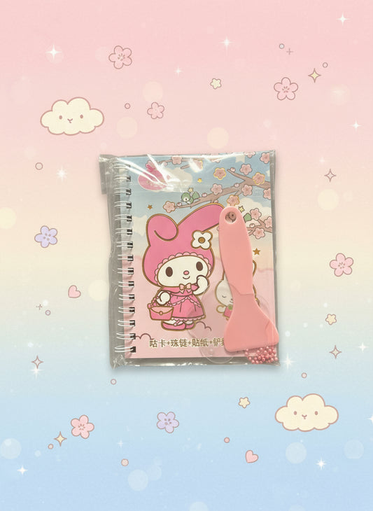 Kawaii pysselset - Skapa nyckelring & klistermärken blå/rosa - Anime-inspirerat