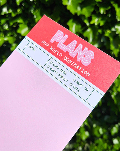 Anteckningsblock A6 – Plans for world domination